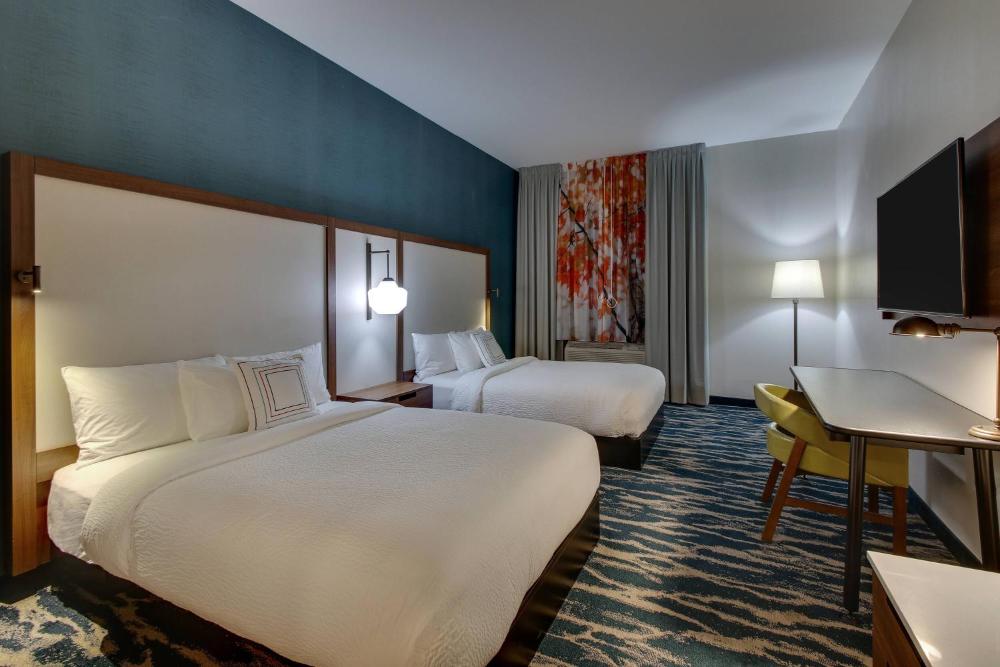 Queen Room with Two Queen Beds and Roll-in Shower - Mobility and Hearing Accessible interior